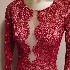 Sexy Red Lace Dress